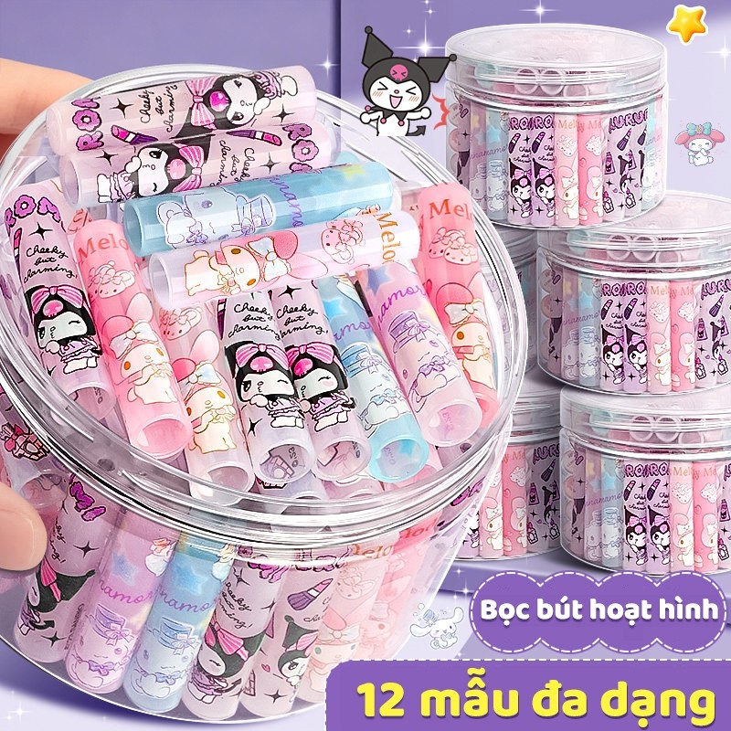 Nắp bút chì cho học sinh, phụ kiện bảo vệ ngòi bút chì hoạt hình nhiều mẫu dễ thương