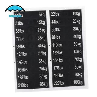 Leipupa Nhãn Dán Trọng Lượng từ 5kg đến 100kg - Phụ Kiện Perfect cho Tập Gym và Nâng Tạ