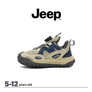 JEEP Giày đi bộ chống trơn trượt cho bé, đế mềm nhẹ, lưới thoáng khí, phù hợp mùa thu