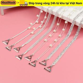Dây đeo áo ngực NEATNOOK đính đá, điều chỉnh bằng kim loại, chống trượt hiệu quả