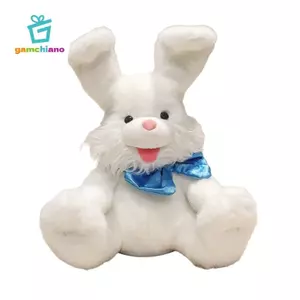Gamchiano Động vật cứng đầu âm nhạc, đồ chơi thú cưng điện tử, thỏ động vật đi kèm sang trọng