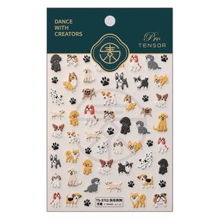 [Khuyến nghị của cửa hàng] Nhãn dán làm móng tay nhỏ vui vẻ Corgi Golden Retriever Shiba Inu Nhãn dán trang trí nhỏ dập nổi ba chiều hoạt hình 1.7