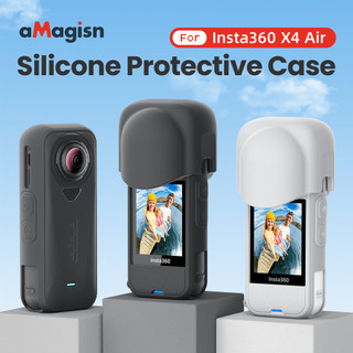 Dành cho Insta360 X4 Air, vỏ bảo vệ silicon cho thân máy, vỏ bảo vệ ống kính, vỏ ống kính và phụ kiện cho máy ảnh hành động
