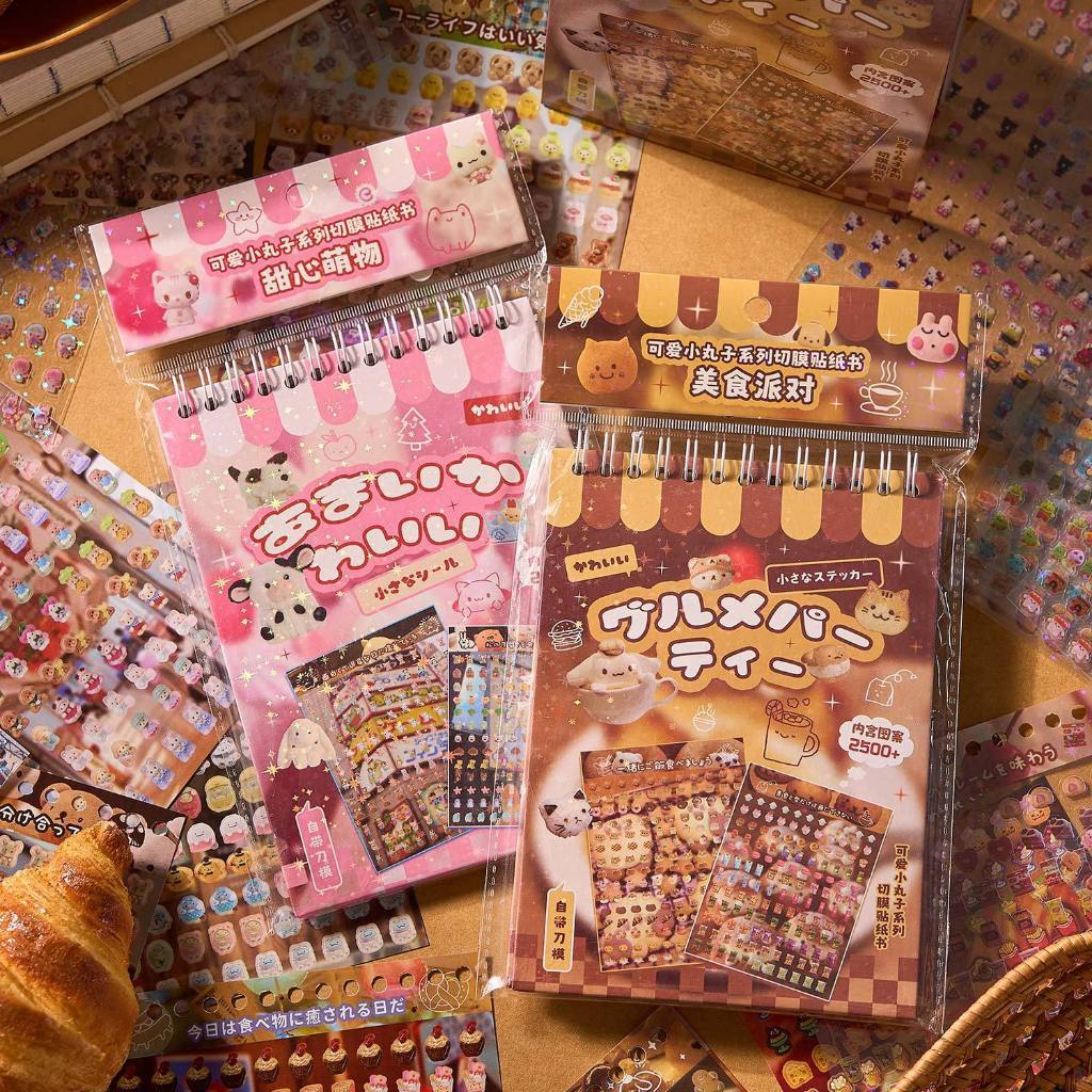 Bộ Sticker Die-Cut Kawaii Retro Showa 2500 Mẫu - Scrapbooking, Decor Sổ Tay DIY Độc Đáo