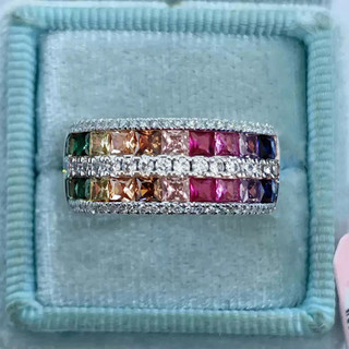 Nhẫn zircon bạc S925 cao cấp, phù hợp làm quà cưới cho nữ