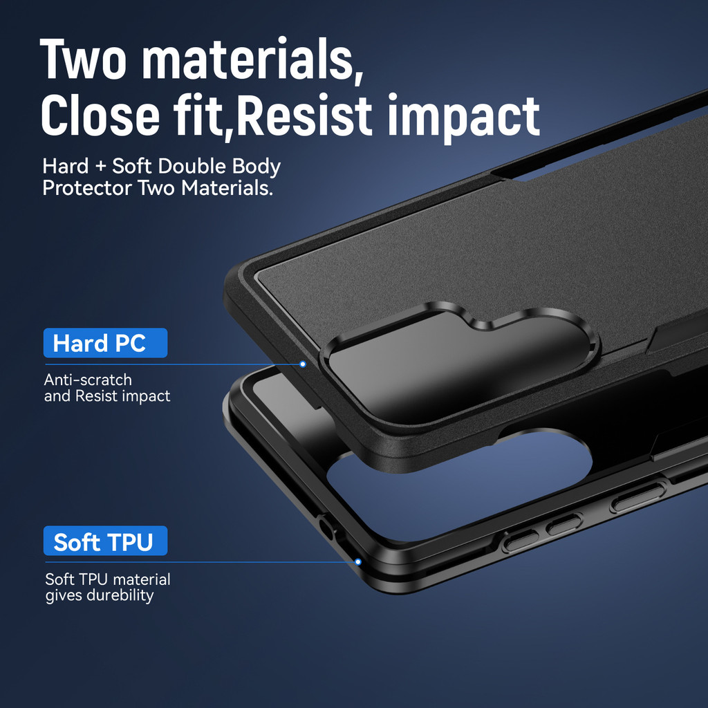 Ốp lưng chắc chắn 2IN1 PC + TPU Armor cho Samsung Galaxy S26 Ultra S25 S24 S23 S22 S21 Plus Vỏ bảo vệ chống rơi nâng cao