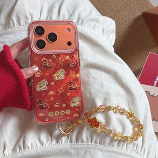 Ốp Lưng Cứng Tương Thích Với iPhone 13 14 14Pro 14ProMax 15 15Pro 15ProMax 16 16Pro 16ProMax 17 17Pro 17ProMax Túi May Mắn Họa Tiết Pony