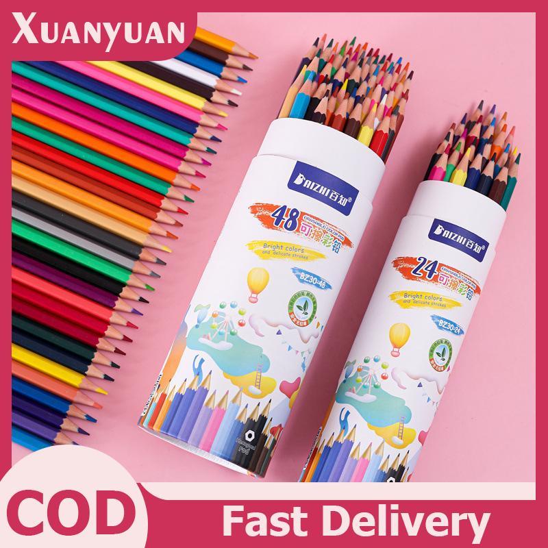 XUAN Chì màu hòa tan trong nước, Bút chì màu xóa được, Bút chì dầu sinh viên nghệ thuật, Bộ cọ, Tranh văn phòng phẩm VN