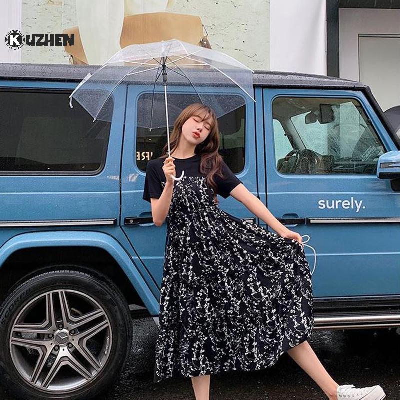 Váy KUZHEN voan hoa boho, phù hợp mùa hè và hàng ngày