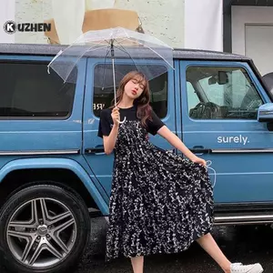 Váy KUZHEN voan hoa boho, phù hợp mùa hè và hàng ngày