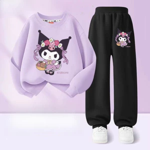 Bộ áo và quần trẻ em Kuromi My Melody nhẹ hoạt hình dễ thương hai mảnh
