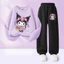 Bộ áo và quần trẻ em Kuromi My Melody nhẹ hoạt hình dễ thương hai mảnh