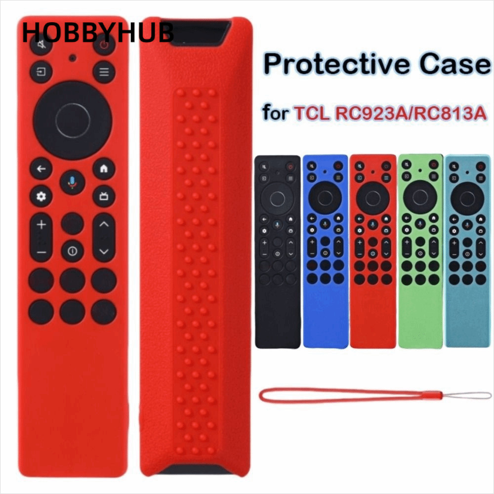 Vỏ điều khiển từ xa HOBBYHUB, có dây buộc bảo vệ chống sốc, Vỏ mềm silicon bảo vệ cho TCL RC923A / RC813A