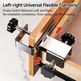 Kẹp lắp đặt ngăn kéo WOOLYNOOK, Kẹp cố định ngăn kéo có thể điều chỉnh đa năng, Kẹp chịu lực dày không có tay cầm Kẹp gắn ngăn kéo Bộ cài đặt nội thất
