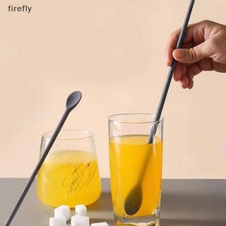 [Firefly] 1 Bộ Đũa Thìa Silicon Có Thể Tái Sử Dụng Kép Để Nấu Chiên Và Đồ Uống Khuấy Que Trộn Chống Trơn Trượt Cho Nhà Bếp [VN]
