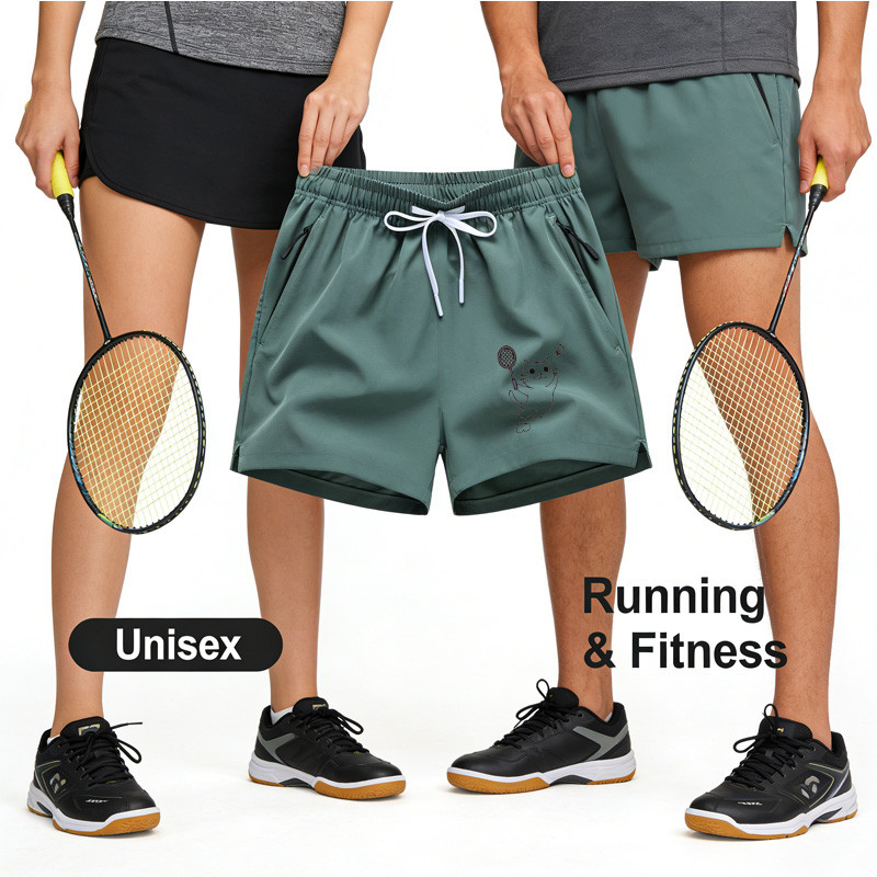 Quần short YONEX thoáng khí, nhanh khô, phù hợp cho cả nam và nữ, ideal cho thể thao và chạy bộ, có túi và khóa kéo