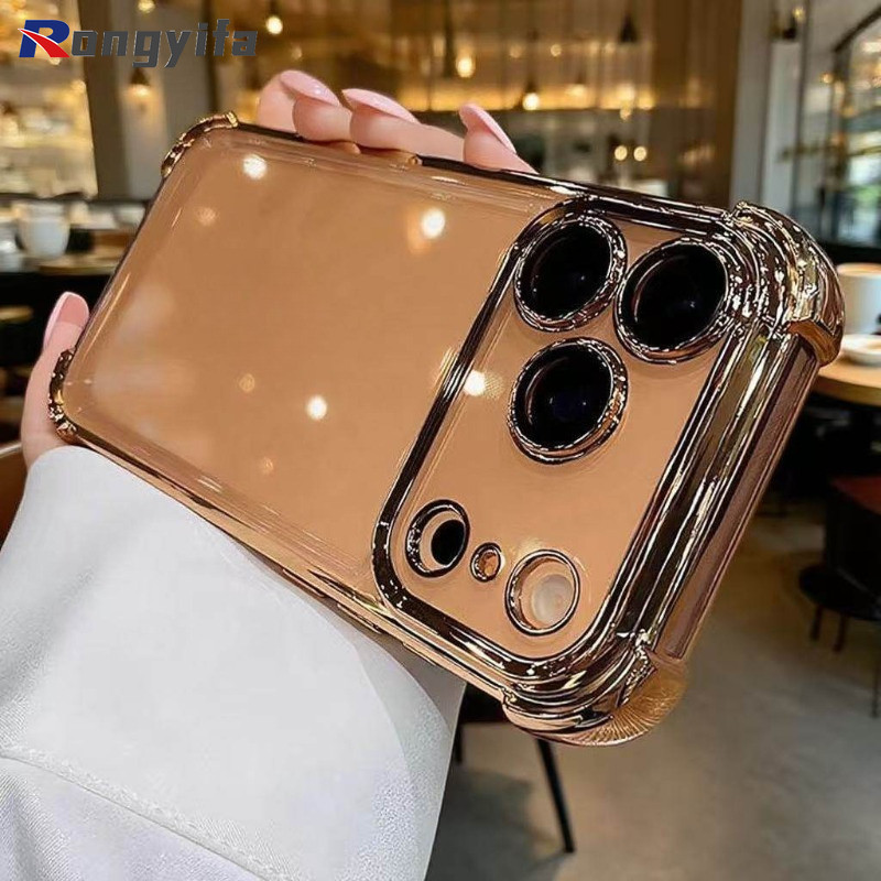 Ốp Điện Thoại Trong Suốt Mạ Sang Trọng Cho Honor 600 Lite Power2 Play 10 20 9T 3 Y9s X8C X8D X7C Magic 8 Pro Air RSR Vỏ Mềm Chống Rơi Trong Suốt