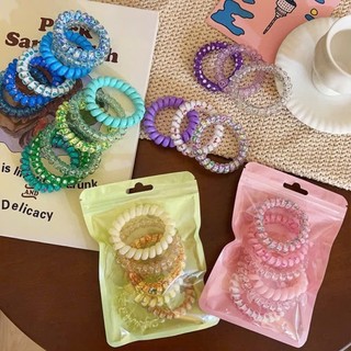 Set 30 Dây Buộc Tóc Thun Lò Xo Xoắn Ốc Co Giãn Nhiều Màu Sắc Đẹp Cho Nữ Xinh Tiện Lợi & Phong Cách Hàn Quốc
