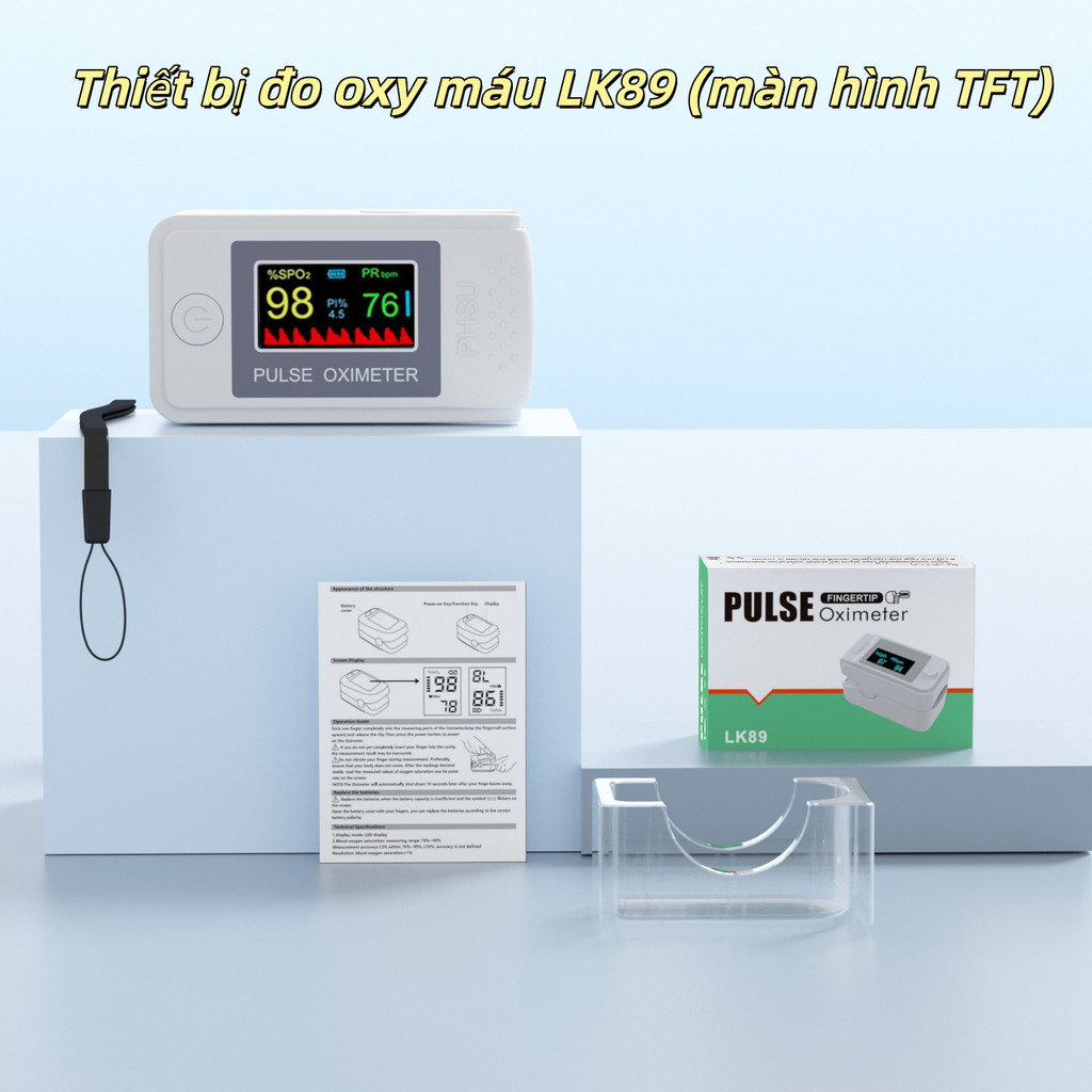 Pulse Oximeter SPO2 Medical Blood Oxygen Saturation Monitor With Pulse ...