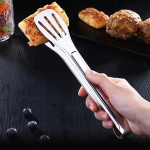 Kẹp thịt nướng thép không gỉ chống trơn trượt dùng cho BBQ nhà bếp Kẹp Gắp Inox Đa Năng Gắp Đồ Nóng Tiện Dụng 18cm