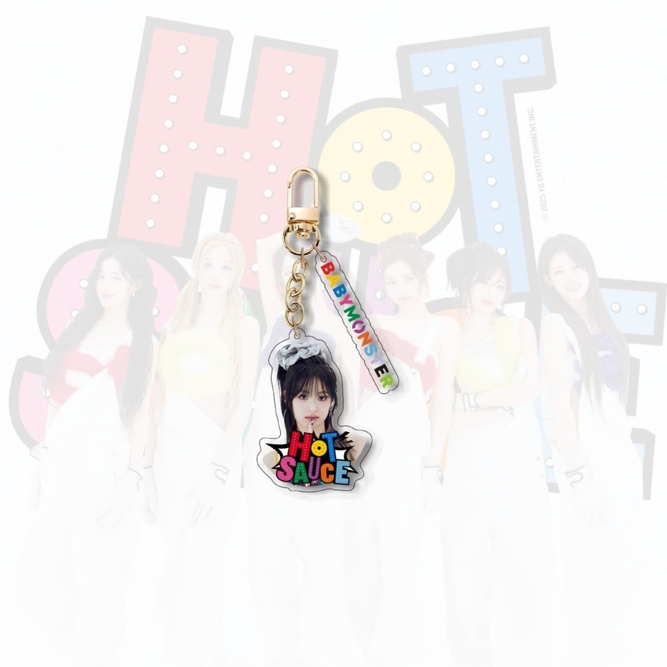 KPOP Idol BABYMONSTER HOT SAUCE Album Merch Keychain for Women Men Acrylic