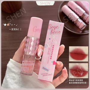 Gege Gấu Mờ Dưỡng Ẩm Hai Đầu Môi Glaze Gương Khỏa Thân Thu Đông Làm Trắng Da Chống Thấm Nước Không Dễ Phai Màu