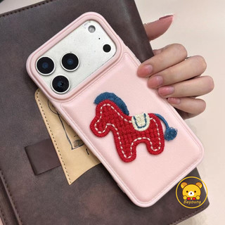 Ốp Điện Thoại Năm Mới Pony Dễ Thương Cho OPPO Reno 15F 15C 15 Pro Mini Max 14 13 11 9 Pro Find X9 X8 Pro X8S Plus X7 Bao Da PU Hoạt Hình Vỏ Mềm Chống Sốc