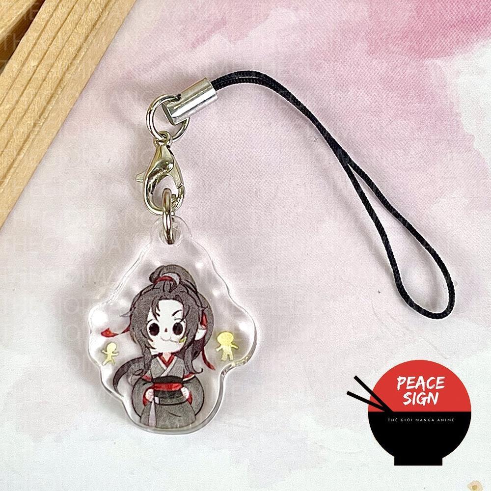 (CHIBI ĐỨNG) Dây Treo Điện Thoại Ma Đạo Tổ Sư Thiên Quan Tứ Phúc Hệ Thống Tự Cứu anime mica acrylic móc khóa Women Nữ