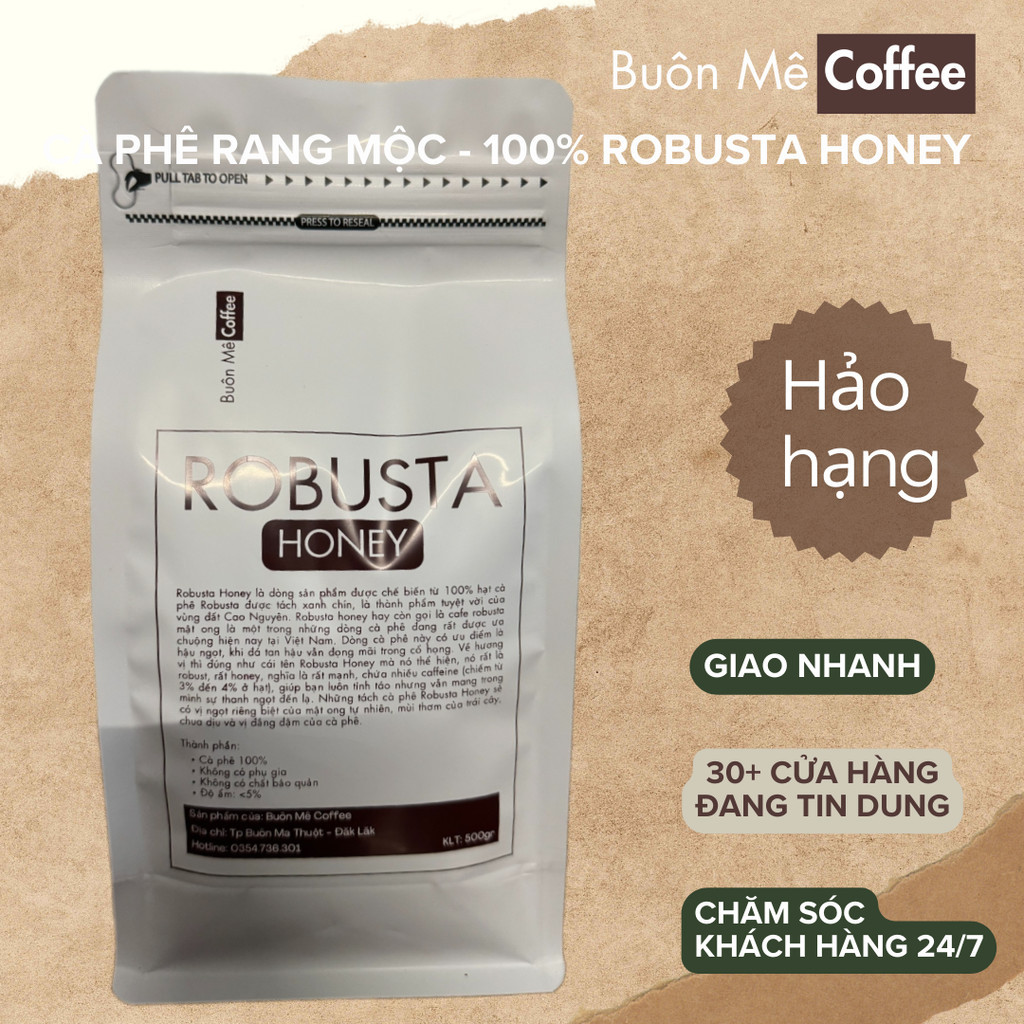 Cafe Robusta Natural Dark Buôn Mê – Rang Đậm Mạnh – Không Tẩm – Pha ...