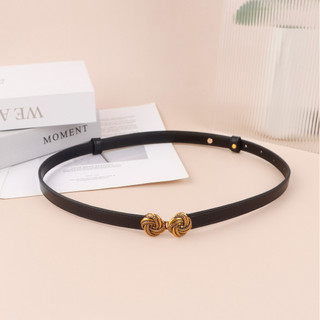 Đầm nữ retro với dây da thật và khóa trang trí mỏng - Size 90cm