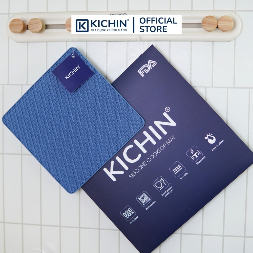 Miếng lót Silicone Thương hiệu KICHIN Cao Cấp Chiu Nhiệt Cao Chống Trầy Xước Vỡ Mặt Bếp, Bàn, Lót Nồi
