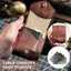 JKDESIGN Ví nhỏ gọn đa chức năng, Khe cắm bút tích hợp Ví mỏng tối giản chống nước, Kẹp tiền bằng da PU thủ công Du lịch