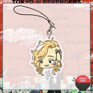 Móc dây treo điện thoại TOKYO REVENGERS ver ĐẦU CHIBI Kịch trường của Takemichi chibi mica acrylic móc khóa anime