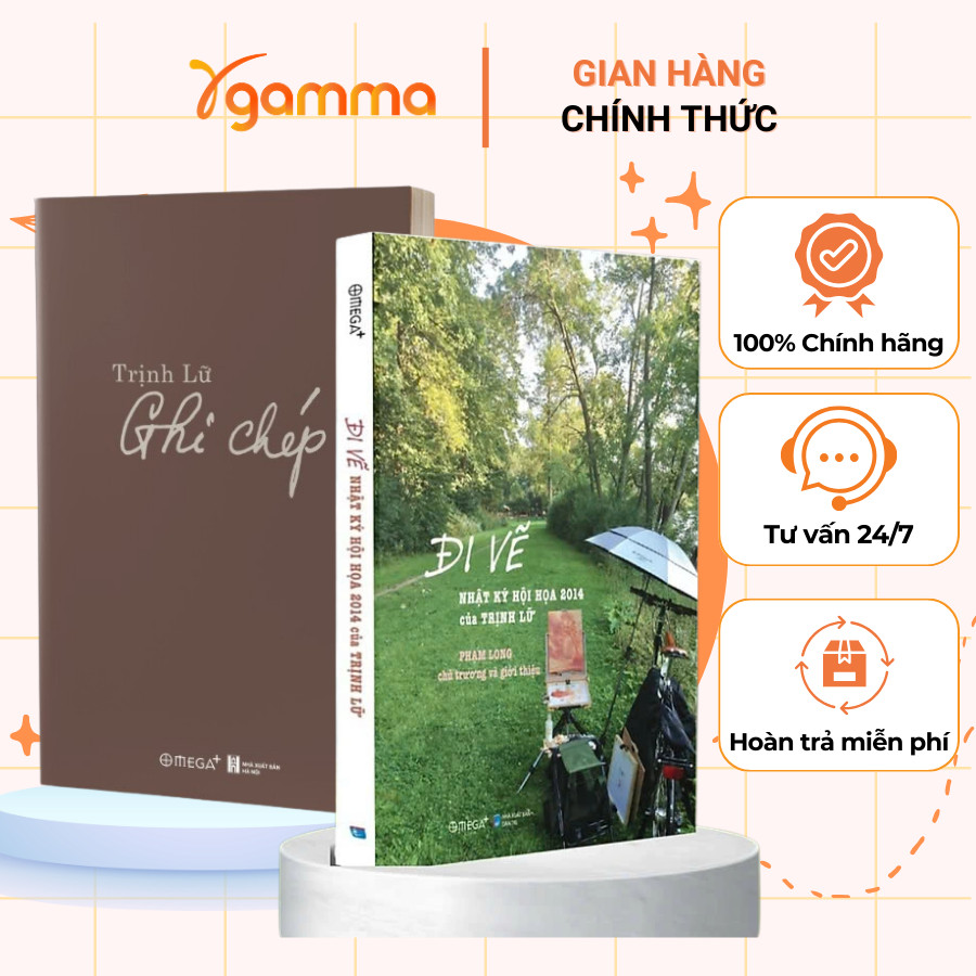 Combo Sách/lẻ: Ghi Chép + Đi vẽ – Trịnh Lữ (Tặng kèm postcard) (Omega Plus)