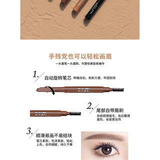 Cọ vẽ mày ROZO chống nước mồ hôi bền, đầu dao không chảy tróc màu, hàng chính hãng đầu siêu mảnh