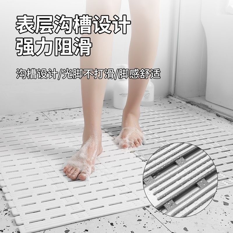[Phong Cách Zen Tự Nhiên] Thảm Gỗ Tre Chống Trượt Nhà Tắm Có Thể Gấp Gọn - Giác Hút Chân Không Siêu Mạnh Thoát Nước Nhanh An Toàn Cho Người Già & Trẻ Nhỏ