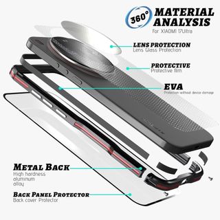 Ốp điện thoại khung kim loại Xiaomi 17Ultra MIUI 17ultra Phiên bản Leica Vỏ bảo vệ cạnh thoáng khí
