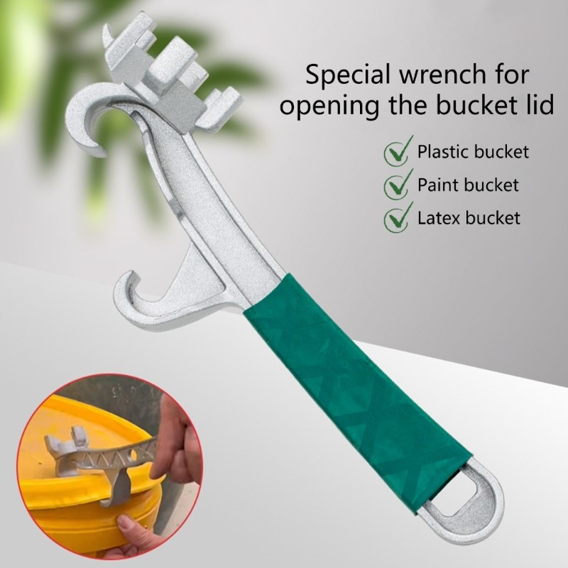 Pealike 3 trong 1 Trống Bung Dụng Cụ Mở Bung Dụng Cụ Đa Năng Nắp Chai Xô Nhôm Nắp Cờ Lê Hướng Dẫn Sử Dụng Có Thể Xô