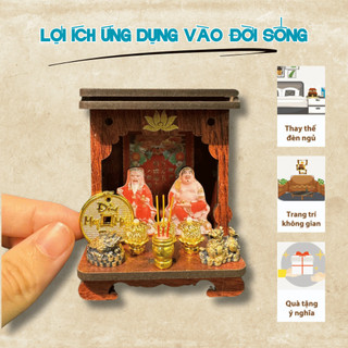 Đồ Chơi Mô Hình Kiểu Thần Tài Mini - Mô Hình Gỗ Kiểu Thần Tài Thu Nhỏ - Thế Giới Tí Hon - Mã BTN-01
