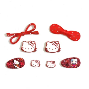 Set Charm Hello Kitty Đỏ 8 món Sang Chảnh – Charm Trang Trí Dép Xinh Xắn- hàng VIP trend 2026
