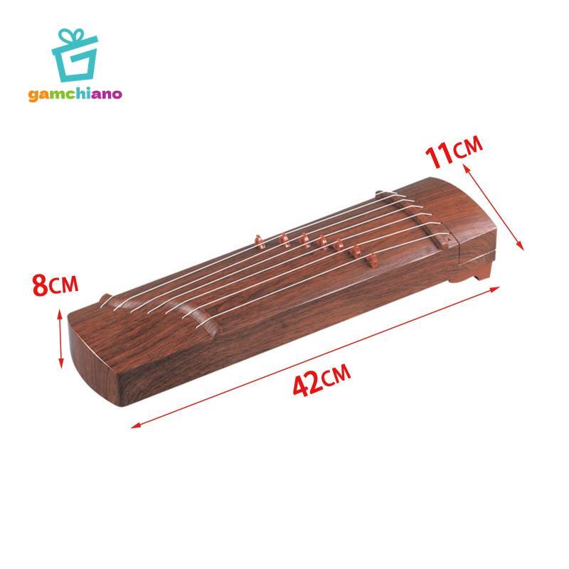 Di Động Guzheng Mini Nhạc Cụ Màu Nâu PVC Dây Có Thể Điều Chỉnh Cho Trẻ Em Học Sớm Thực Hành Zither Trung Quốc