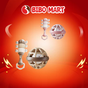 Set 2 Lục Lạc Cầm Tay Nimo Tạo Âm Thanh Vui Nhộn Cho Bé 0-2 Tuổi - Bibo Mart