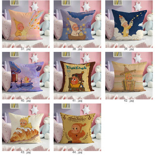 Vỏ gối vuông in hình một mặt lấp lánh dễ thương, Vỏ đệm Sofa sang trọng bằng vải Polyester / ngắn, Quà tặng trang trí nội thất cho gia đình và bạn bè (Không bao gồm chèn gối)