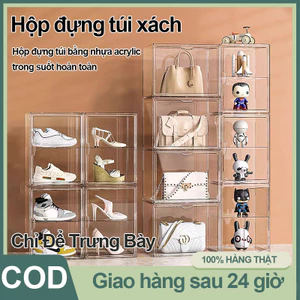 Acrylic hộp mica hộp nhựa trong suốt Hộp đựng túi xách túi xách mỹ phẩm hộp trưng bày mô hình búp bê