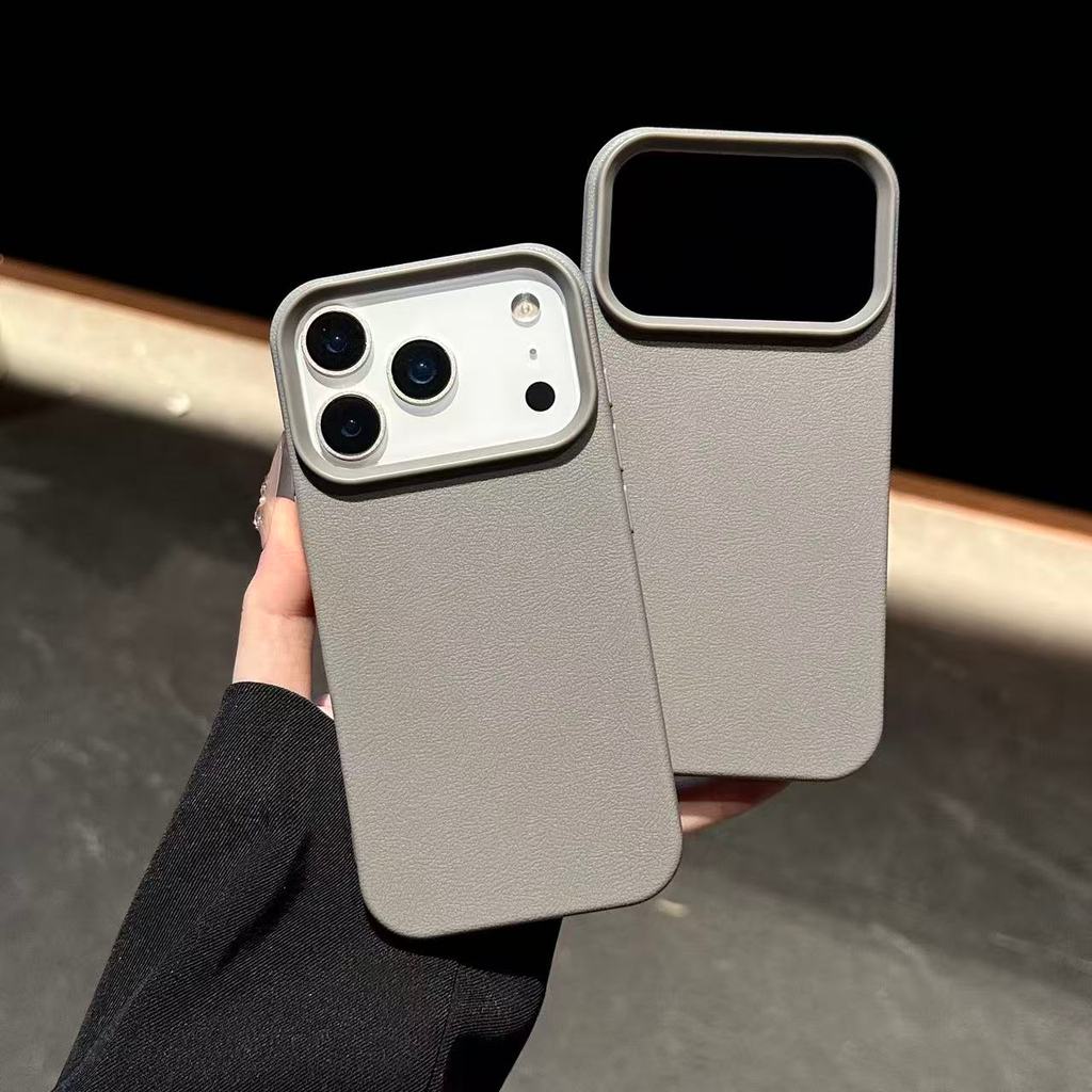 Ốp lưng iPhone họa tiết vải thiều màu trơn đơn giản phù hợp cho iPhone17ProMax 17 16 15 14 13 12 11