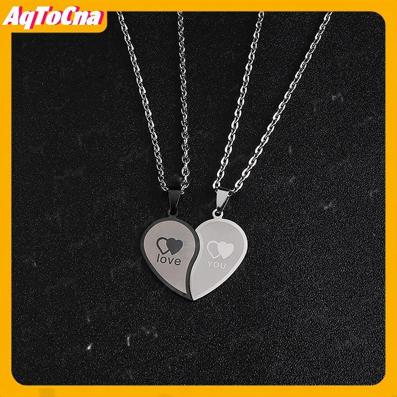 Cặp Đôi Trang Sức Thép Không Gỉ Hình Trái Tim, Khắc Mặt Dây Tình Yêu - Perfect Cho Ngày Lễ Tình Nhân