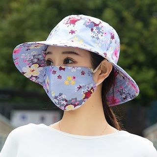 Mặt nạ lật mũ bảo hộ chống rơi tích hợp mũ chống nắng, bảo vệ cổ khi hoạt động ngoài trời mùa hè