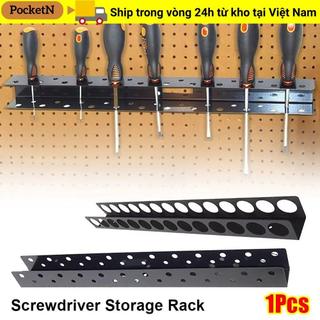 POCKETN 1 Cái Dụng Cụ Sắp Xếp Vít, Giá Để Đồ Tua Vít Treo Tường Bằng Thép, Kìm Đen Chịu Lực Bền Đẹp Người Tổ Chức Giá Đỡ Phần Cứng Dụng Cụ Sắp Xếp