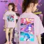 Áo thun nữ Huntrix Rumi Zoey 100% cotton size 100-150CM Truy tìm Kpop trẻ