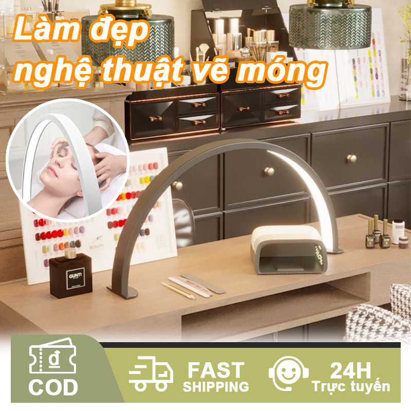 Đèn Led Bán Nguyệt Làm Nail Móng Chân, Móng Tay, Nối Mi, Với Thiết Kế 2 Màu Ánh Sáng Cao Cấp
